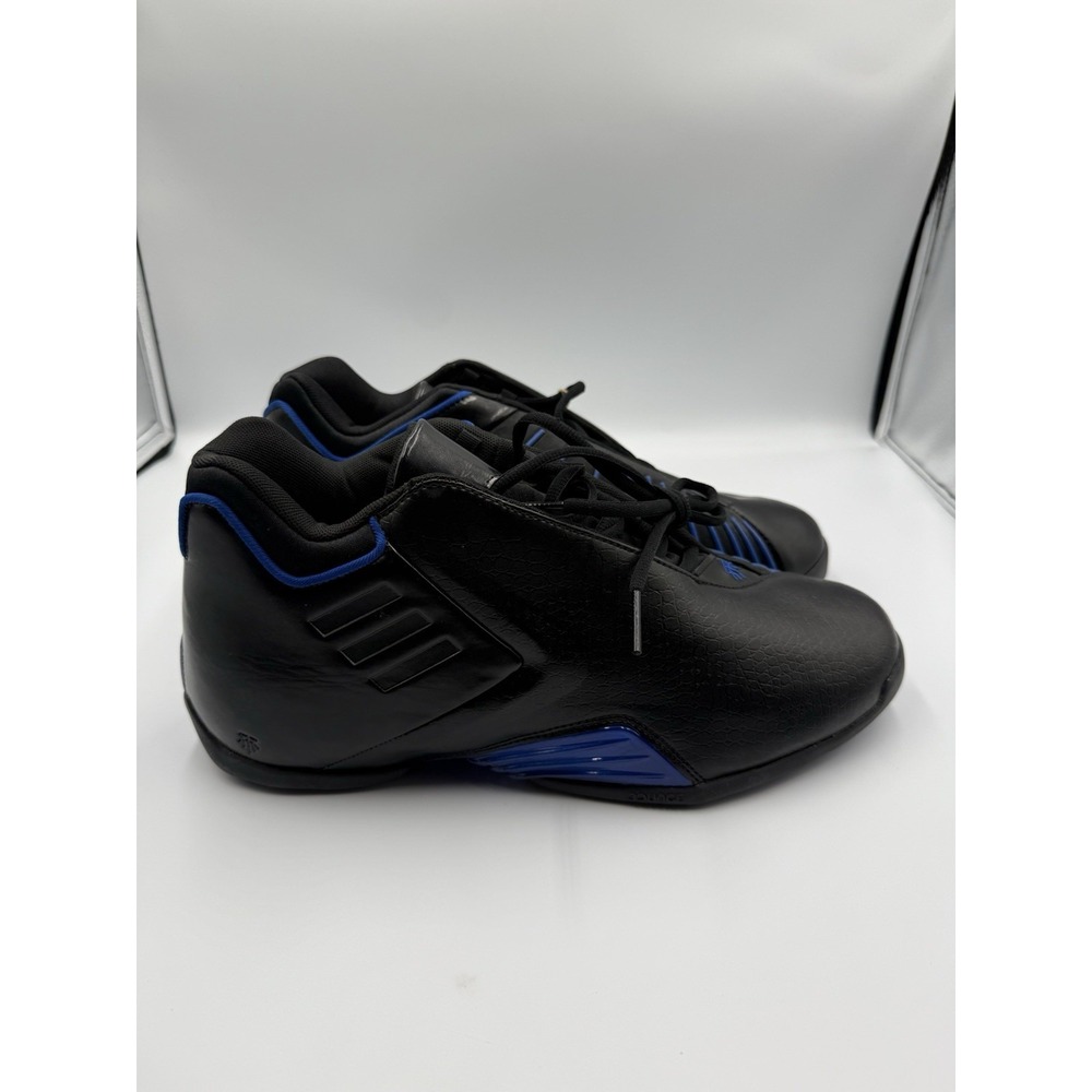 Adidas T-Mac 3 GY0258 Sneakers Men's US 10.5 Black Blue Leather Basketball Shoes